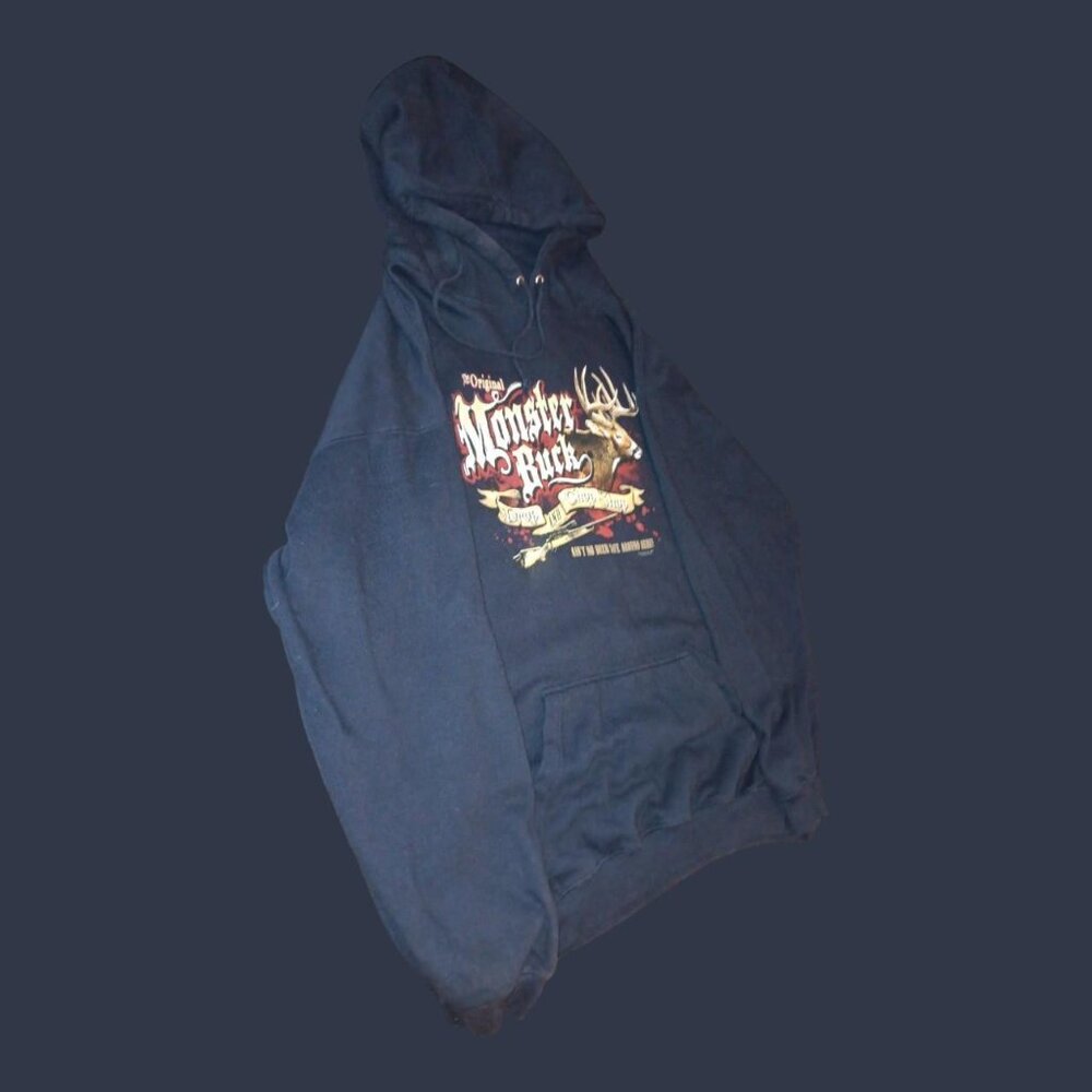 Vintage ALSTYLE Outdoors "Monster Buck" Hunting Deer Nature Hoodie